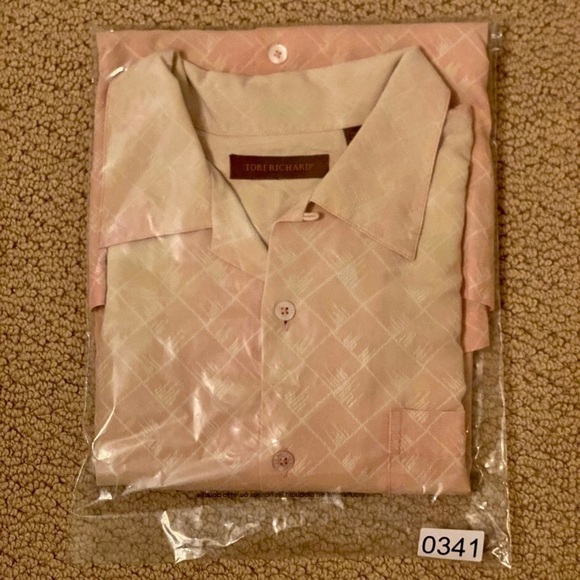 Tori RICHARD 100% Silk Aloha Hawaiian Hula Girl Short Men XL - Picture 6 of 6